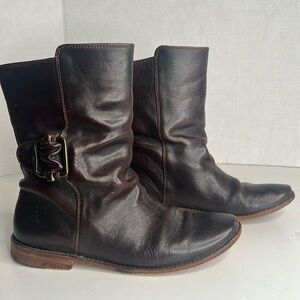 Frye rustic brown, leather, short boots, short Boots women’s size 6